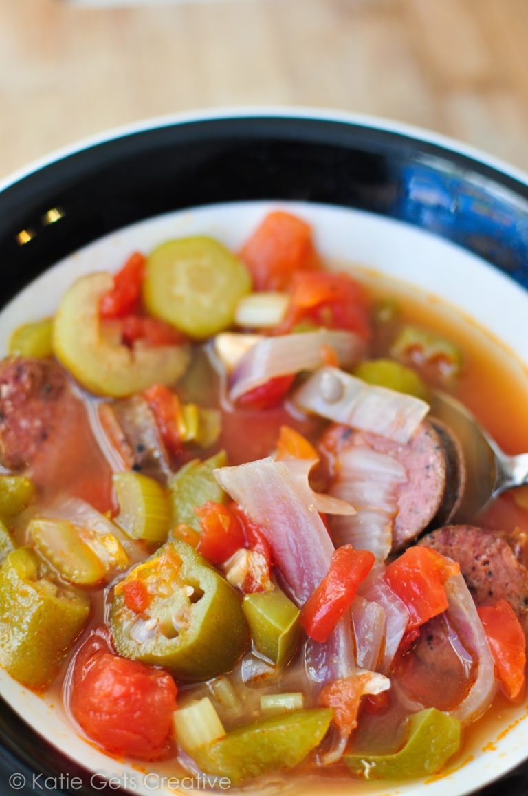 Spicy Creole Sausage & Chicken Soup