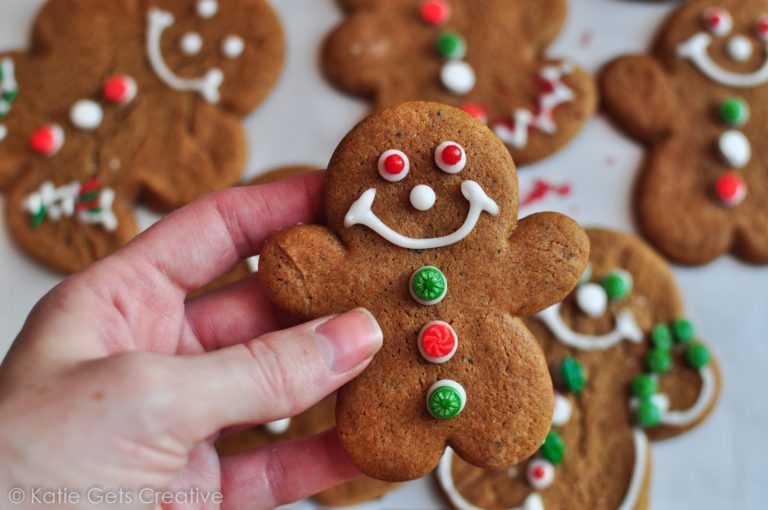 Homemade Gingerbread Cookies with Icing