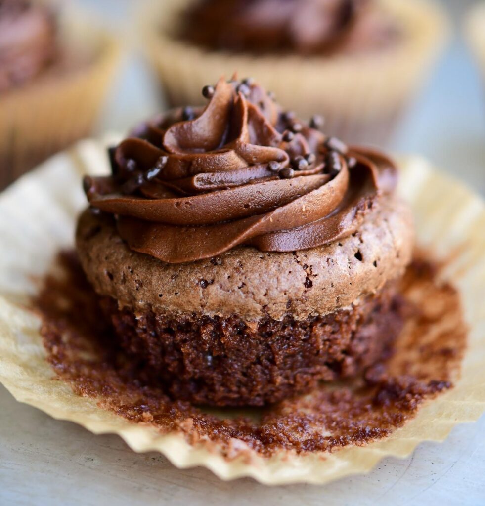 Brownie Cupcakes with Chocolate Frosting