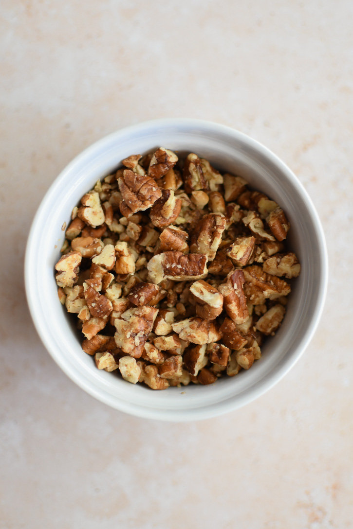 A bowl of toasted pecans