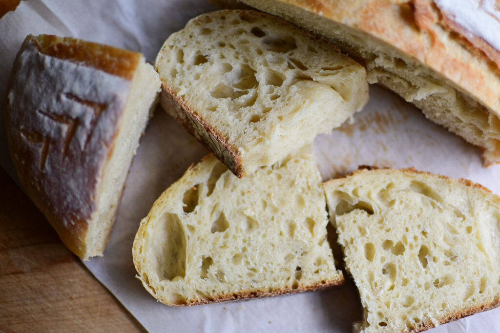 Slices of sourdough bread