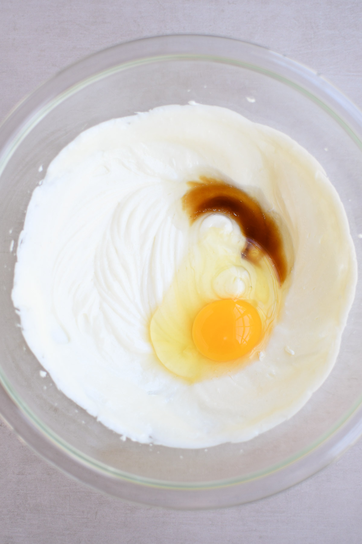 Cheesecake filling before mixing in egg and vanilla